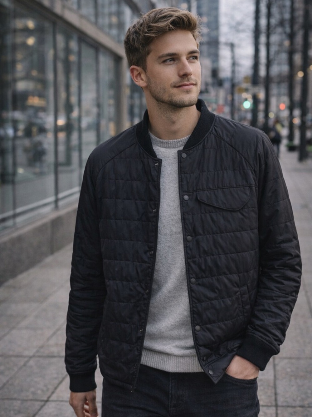 KIT AND ACE QUILTED JACKET | BLACK | SIZE LARGE